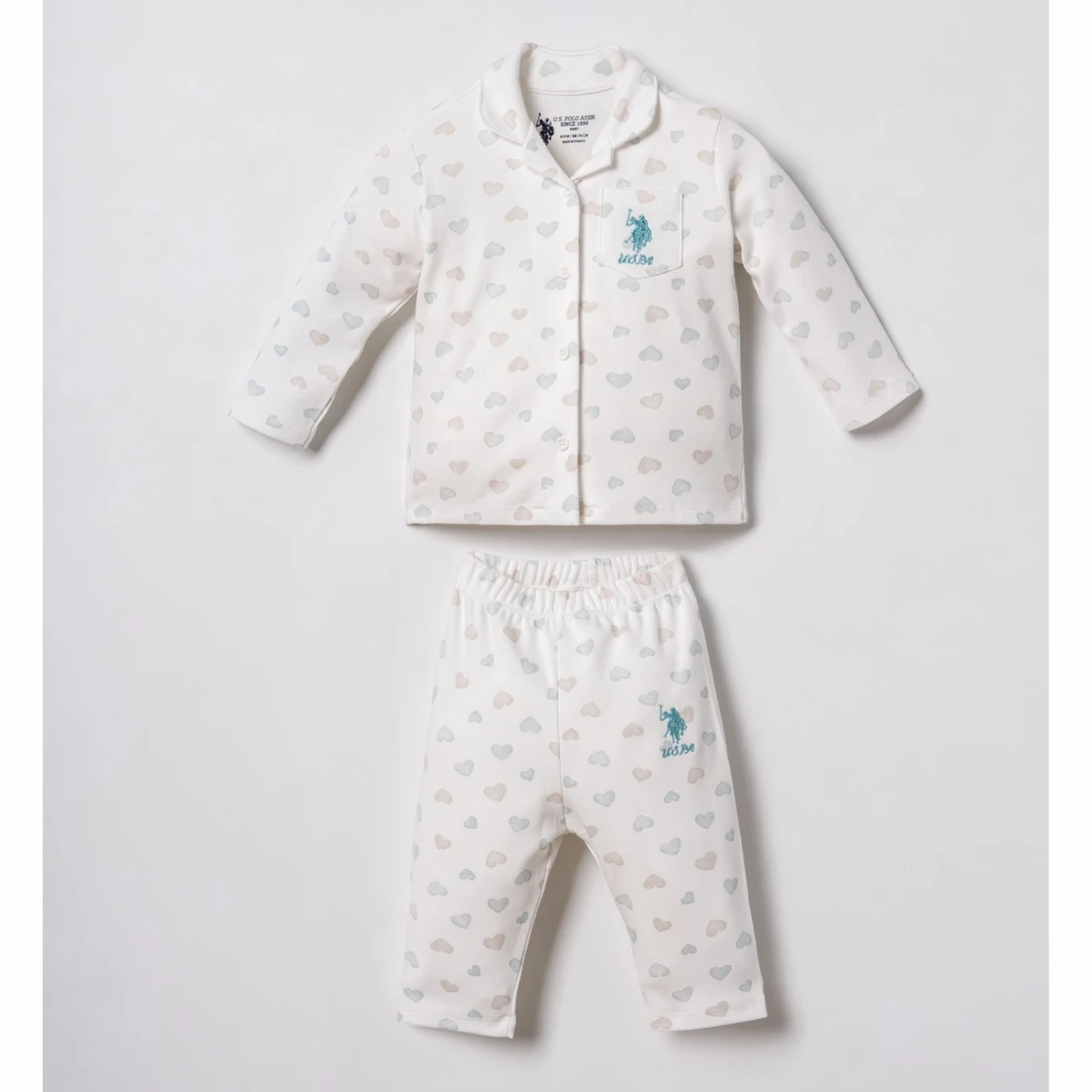 US POLO KIZ 6-9-12-18-24-36 AY PİJAMA TAKIMI
