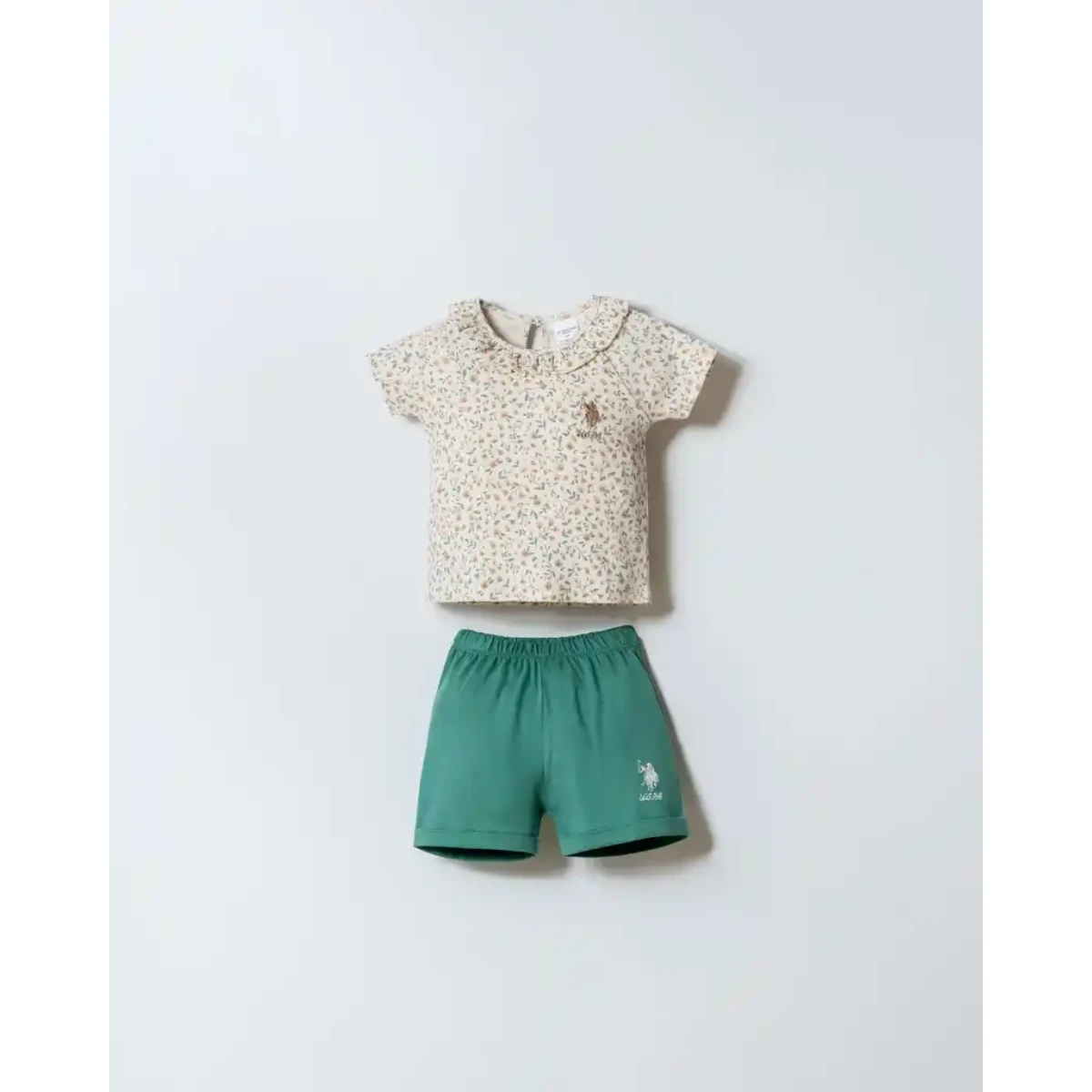 US POLO KIZ 6-9-12-18-24-36 AY ŞORTLU 2Lİ TAKIM