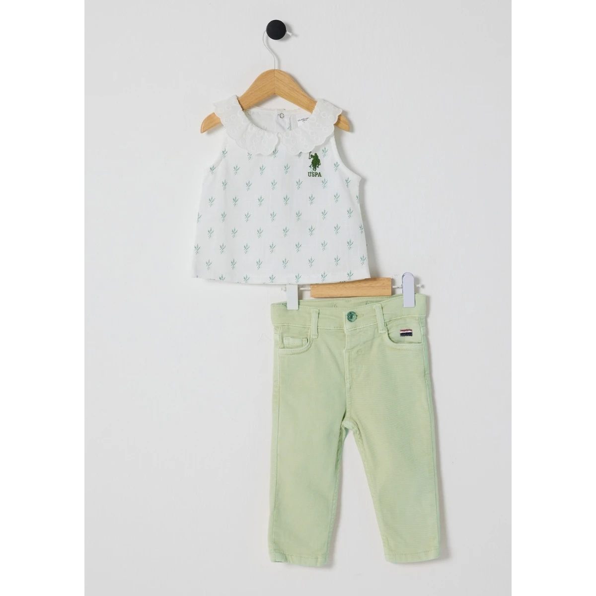US POLO KIZ 9-12-18-24-36 AY 2Lİ TAKIM