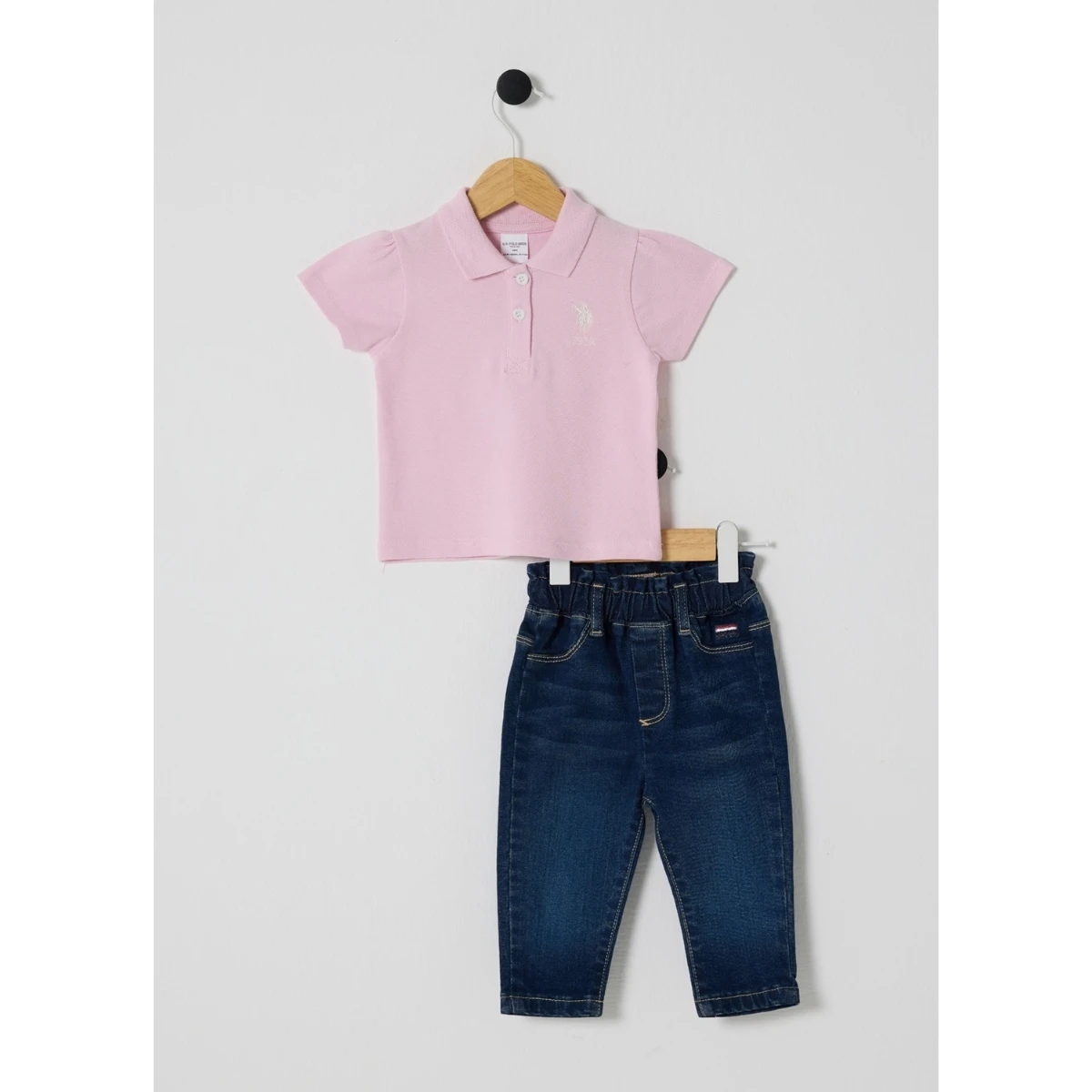 US POLO KIZ 9-12-18-24-36 AY 2Lİ TAKIM