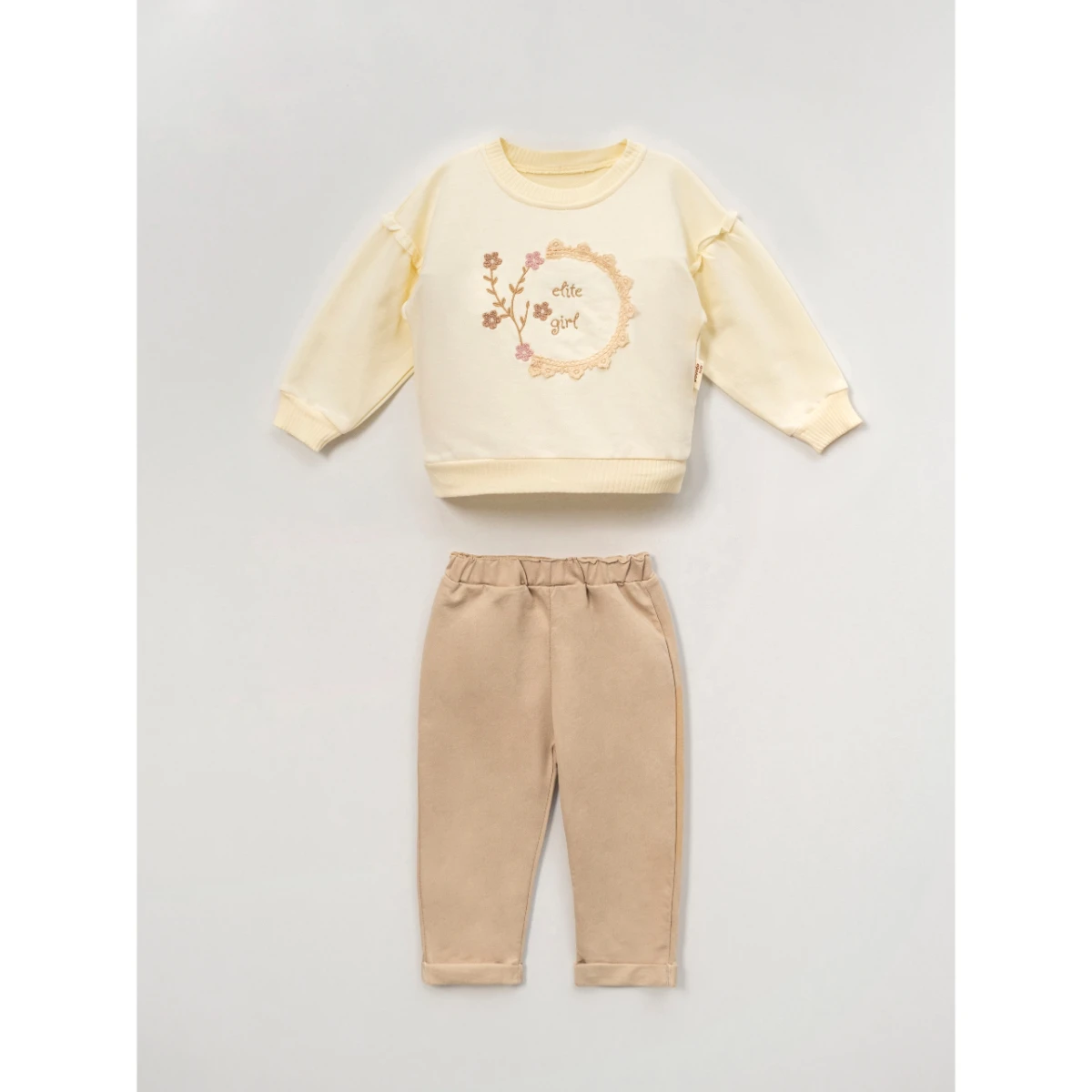 VOVİDO KIZ 3-4-5-6 YAŞ ÖN NAKIŞLI 2Lİ TAKIM