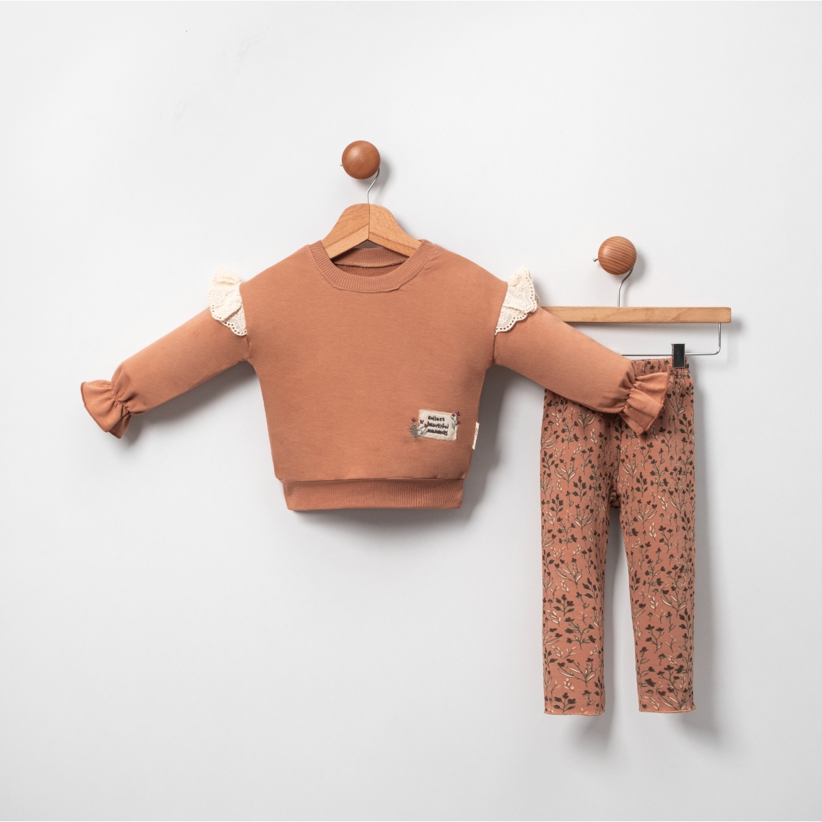 VOVİDO GIRL 9-24 MONTHS 2-Piece SET WITH Scallop Ruffles