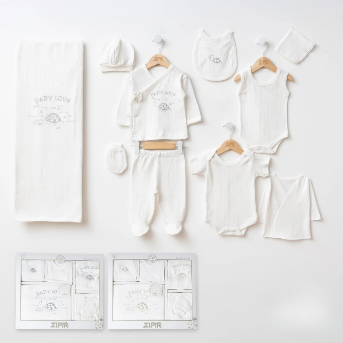 ZIPIR UNISEX 0-3 AY TOSBİK 10LU SET