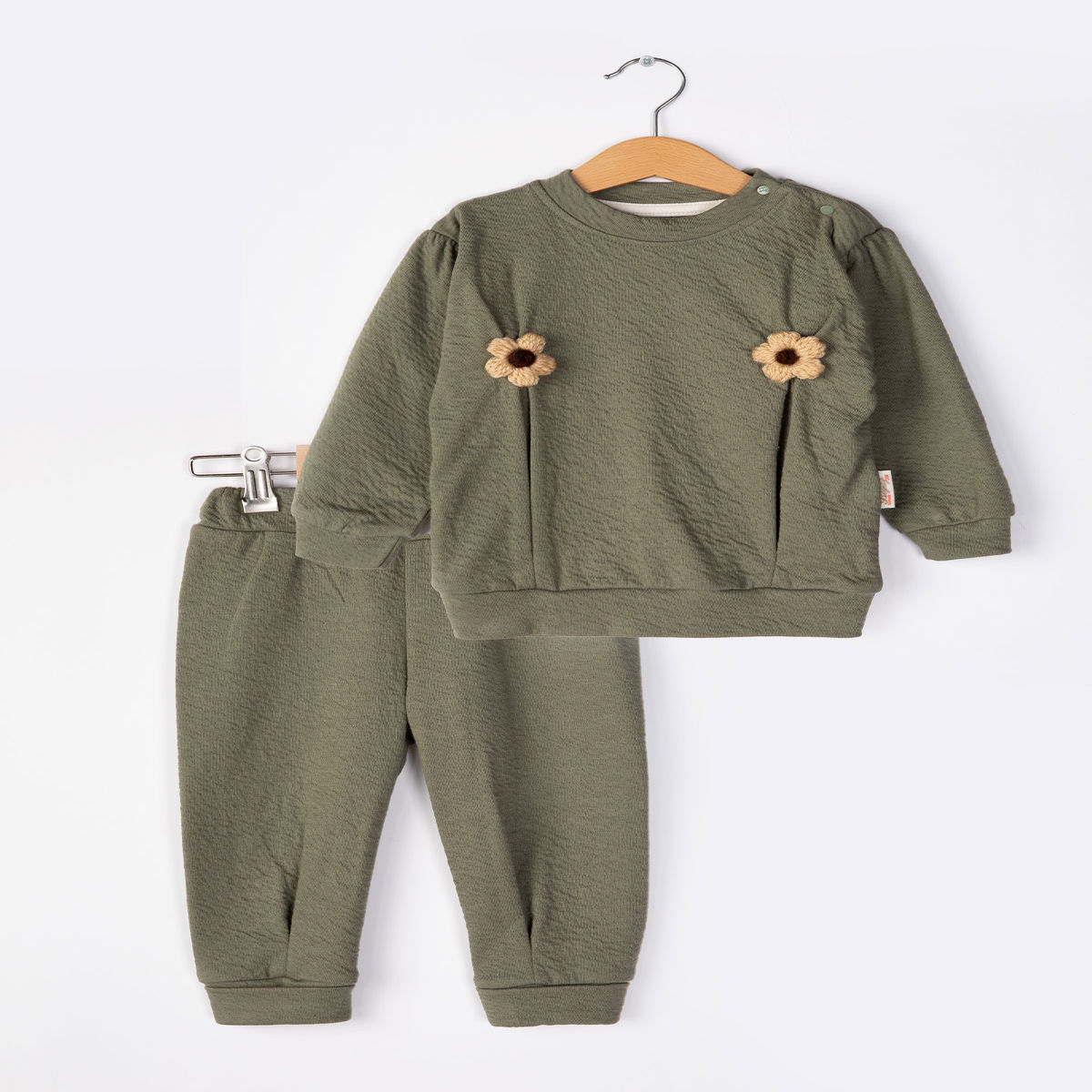 BEYAZ BEBEK KIZ 9-12-18-24 AY JAKARLI ÇİÇEKLİ TKM