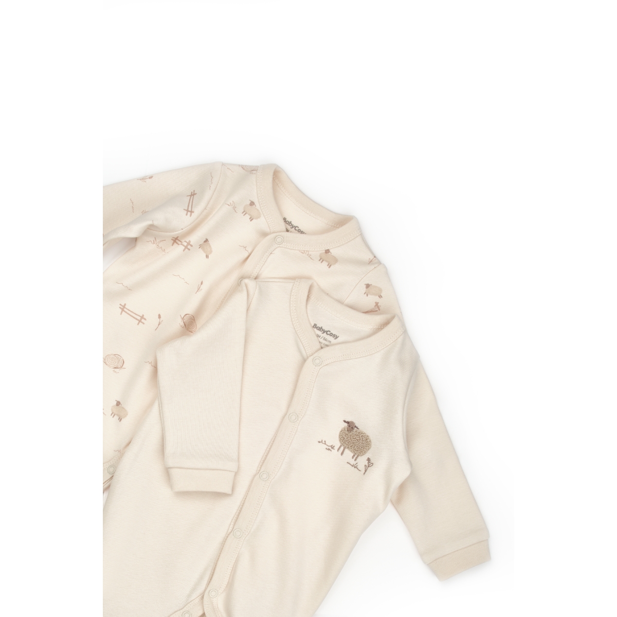 BABYCOSY ORGANIC UNISEX 3-6 AY LAMB 2Lİ PATİKLİ TULUM