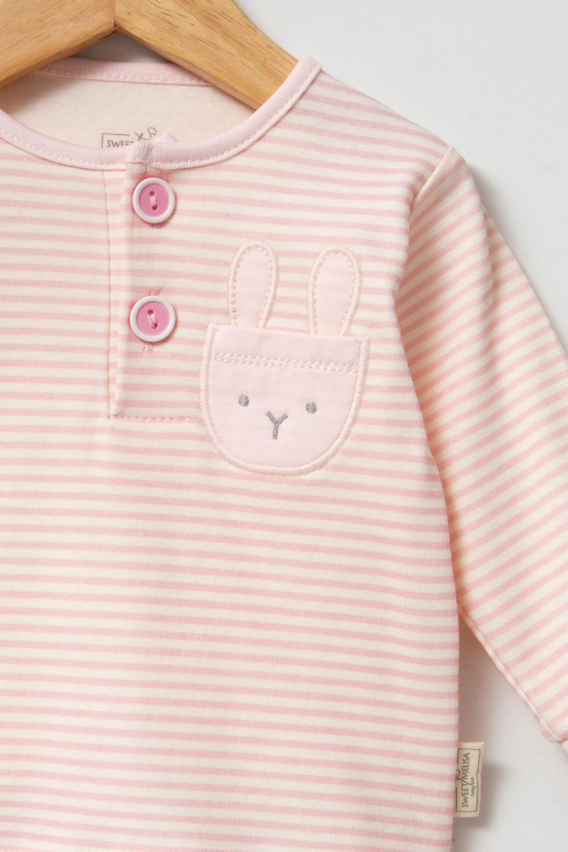 MELİSA BEBE UNISEX 3-6-9-12 AY ÇİZGİLİ 2Lİ TAKIM