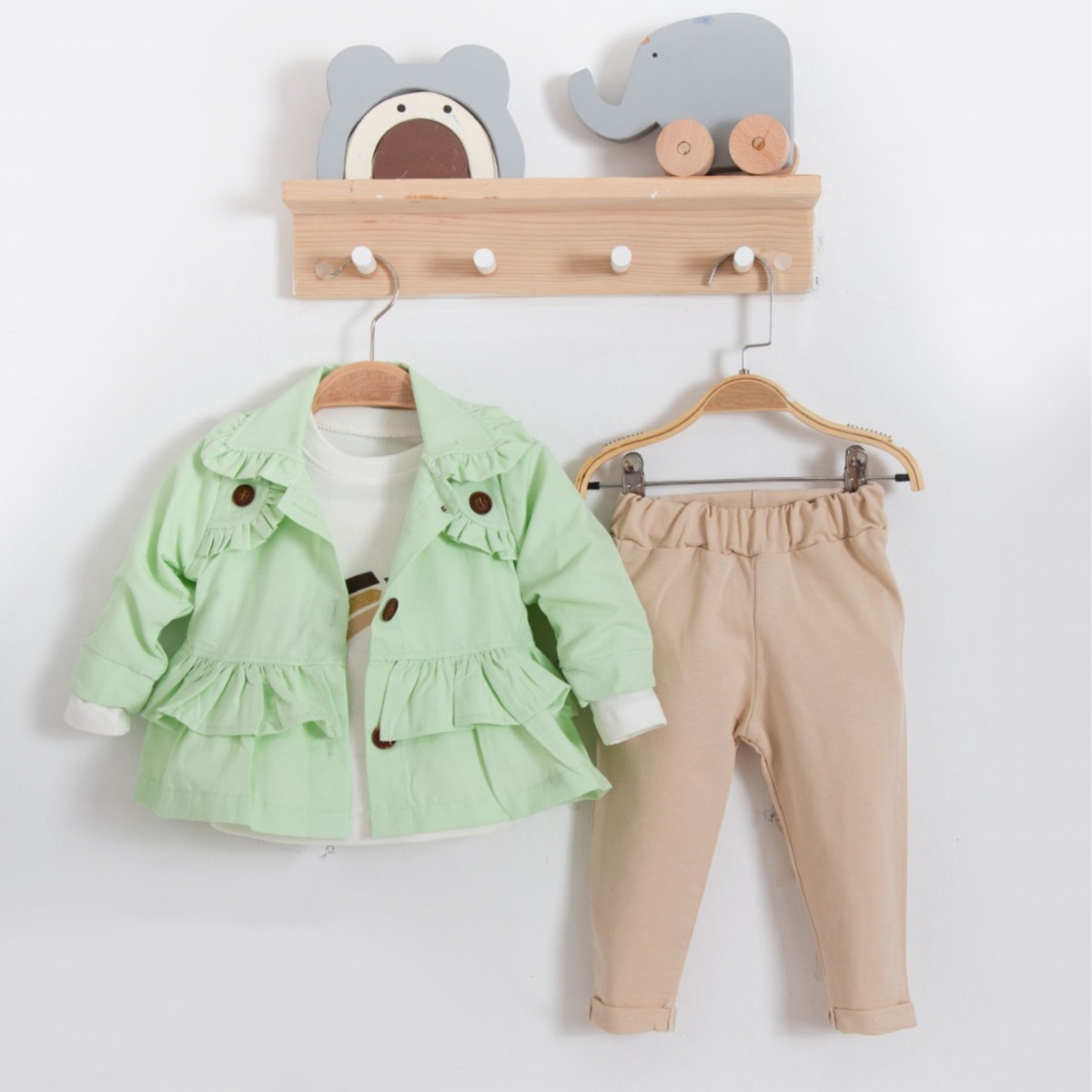 ZEO KIDS KIZ 6-9-12-18 AY KUYRUKLU YILDIZ 3LÜ TKM