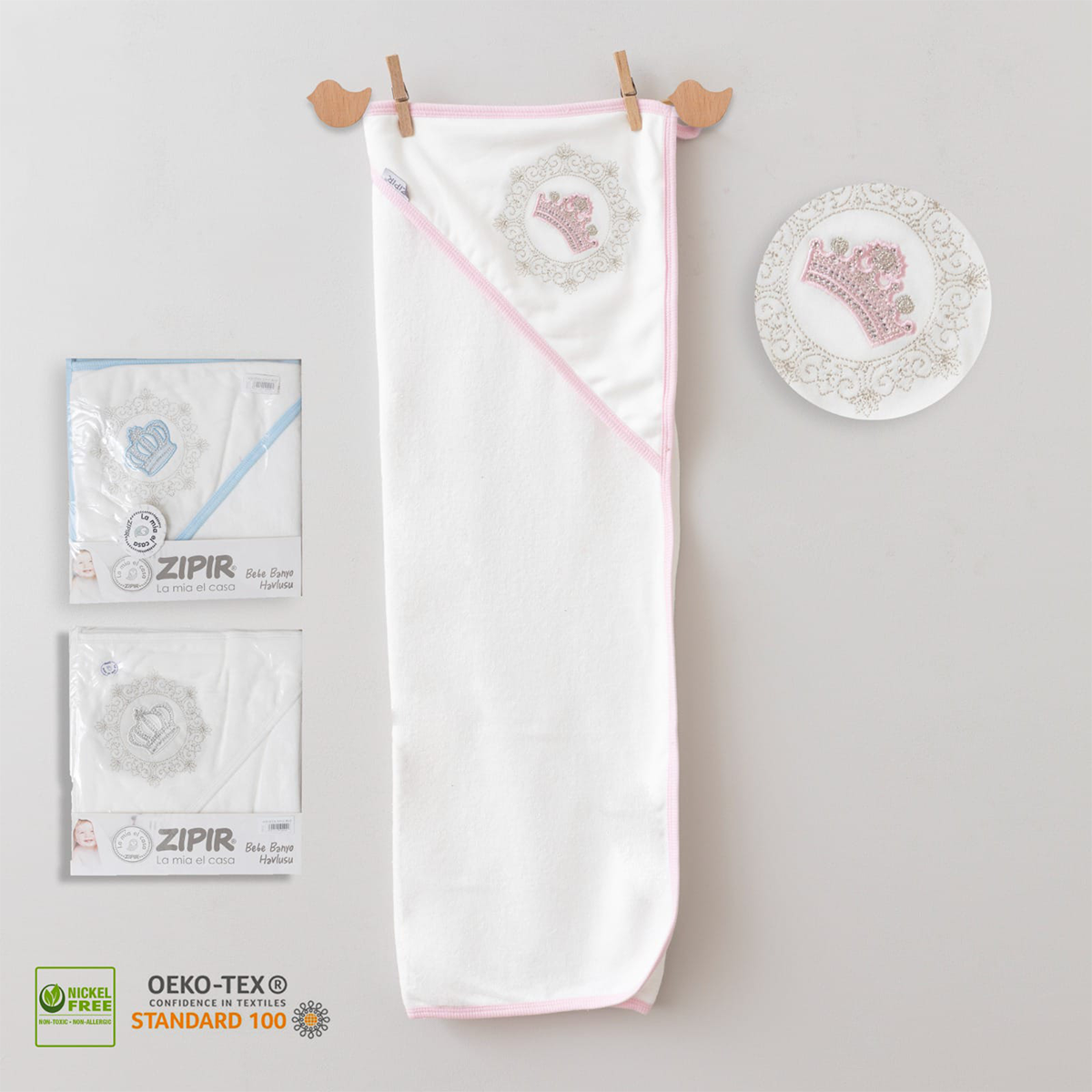 ZIPIR UNISEX 80*85 CM TAÇ SİLGİ HAVLU