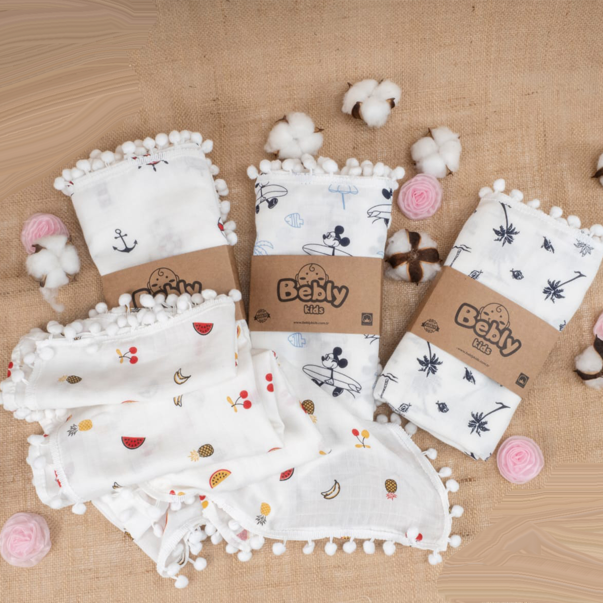 BEBLY KIDS UNISEX 100*90 CM 2KAT MÜSLİN BATTANİYE