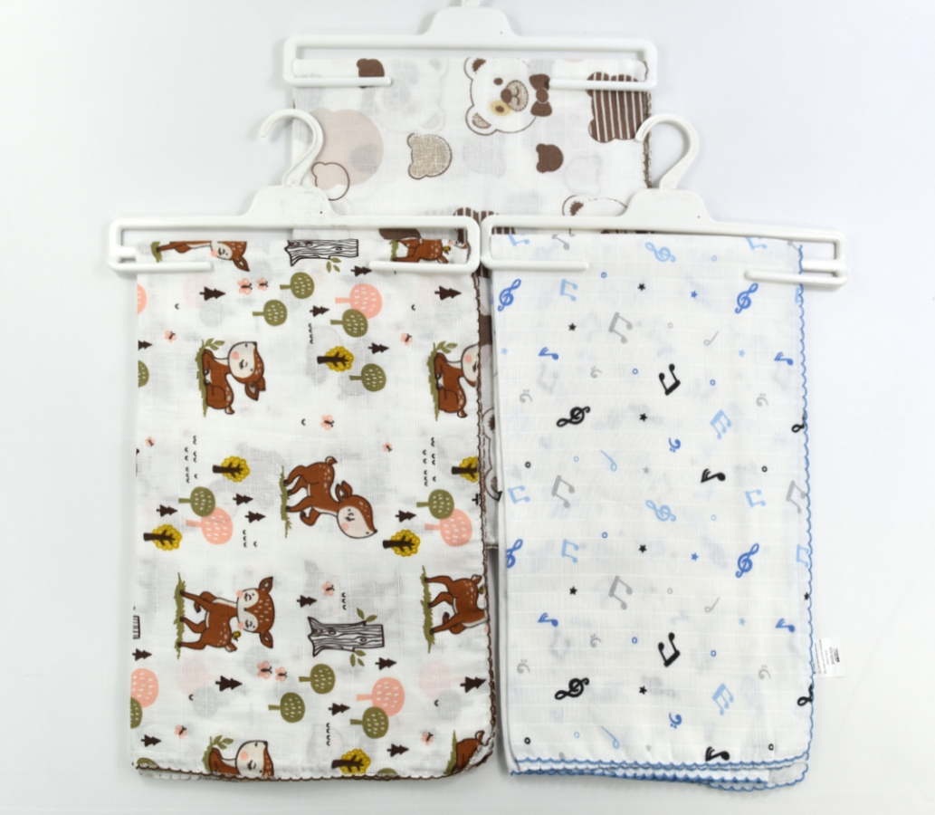 BUUDE UNISEX 90*100 CM DESENLİ MÜSLİN BATTANİYE