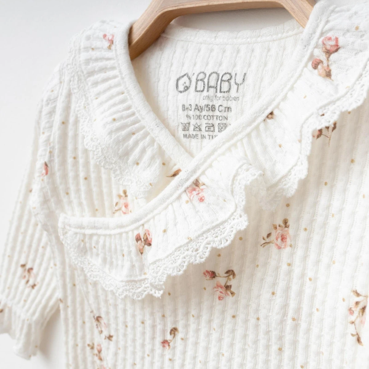 OBABY KIZ 0-3 AY DANTELLİ JAKARLI 5Lİ SET