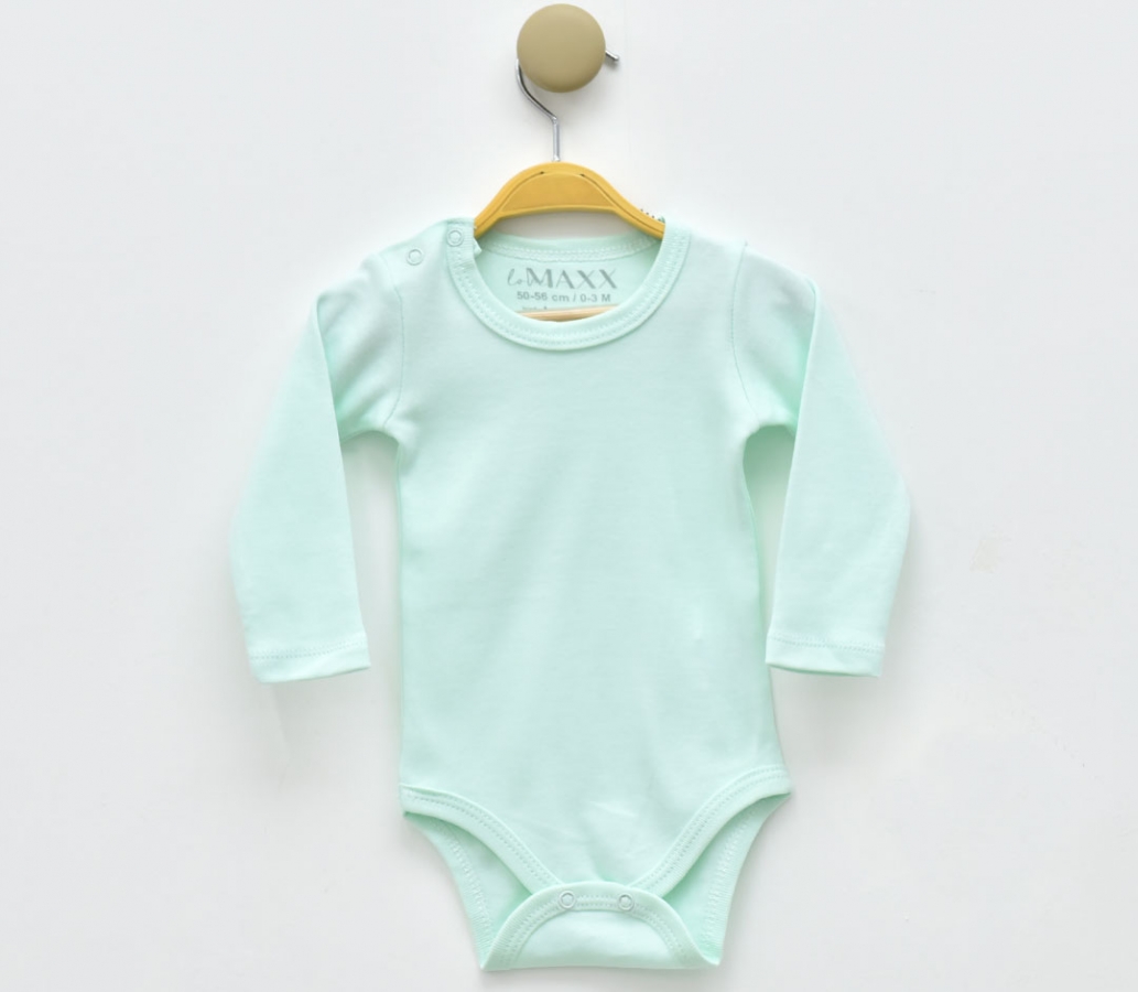 LOVEMAXX UNISEX 3-6-9-12-18 İNTERLOK UZUNKOL BODY
