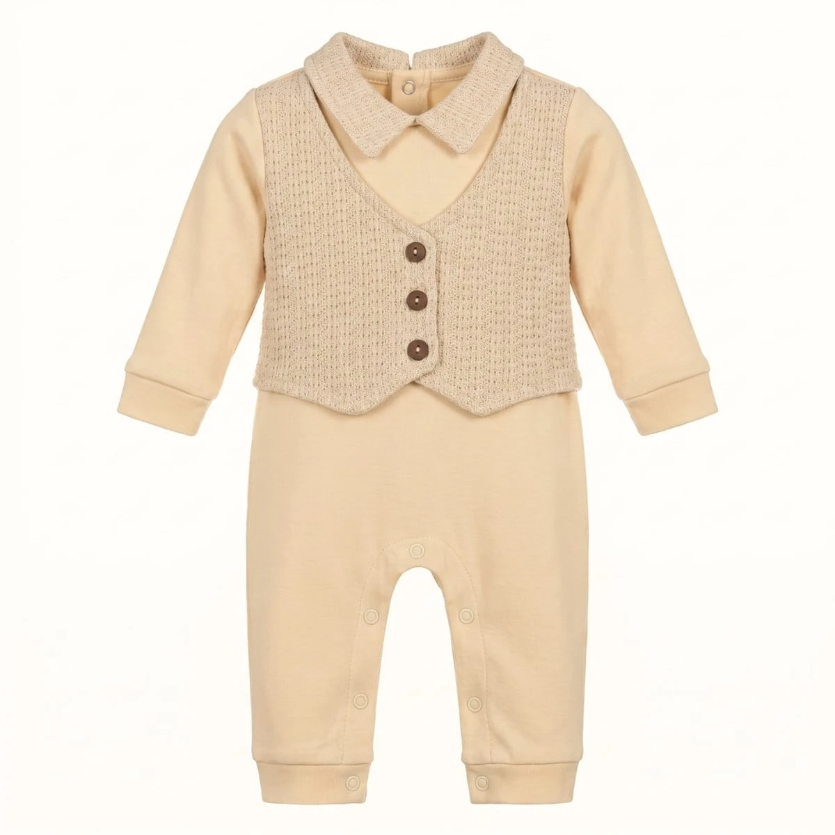 BEBLY KIDS ERKEK 0-3 AY TRİKO CEKETLİ İNTERLOK TUL