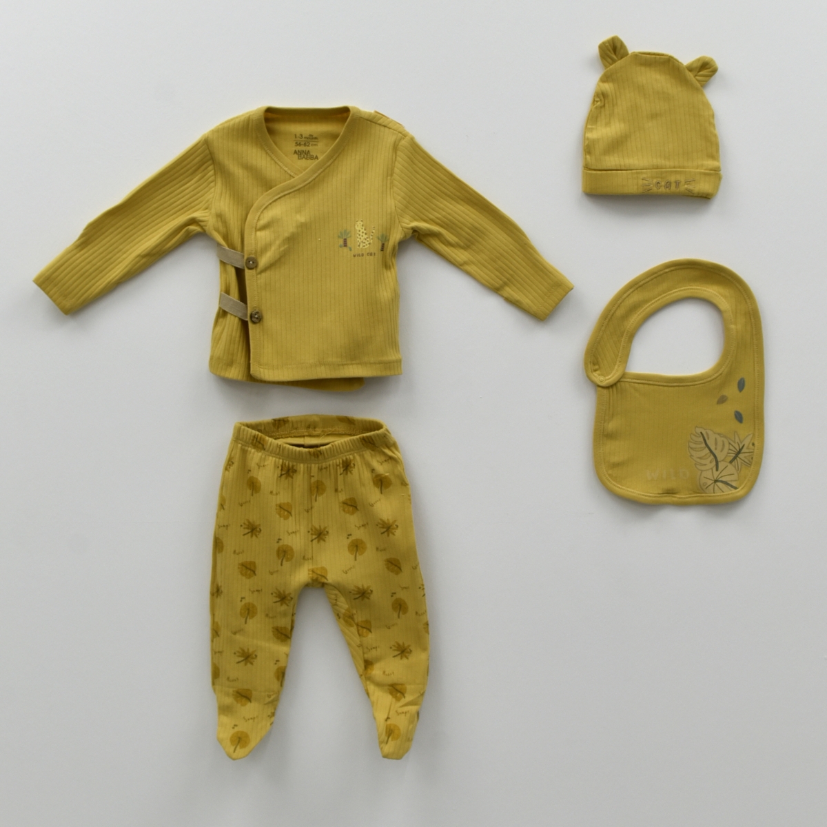 ANNA BABBA ERKEK 1-3 AY WILD CAT 4LÜ ZIBIN SET
