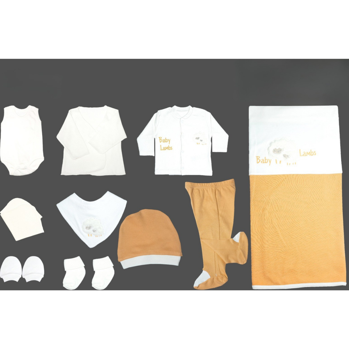 NENNY BABY UNISEX 0-3 AY KUZU NAKIŞLI 10LU SET