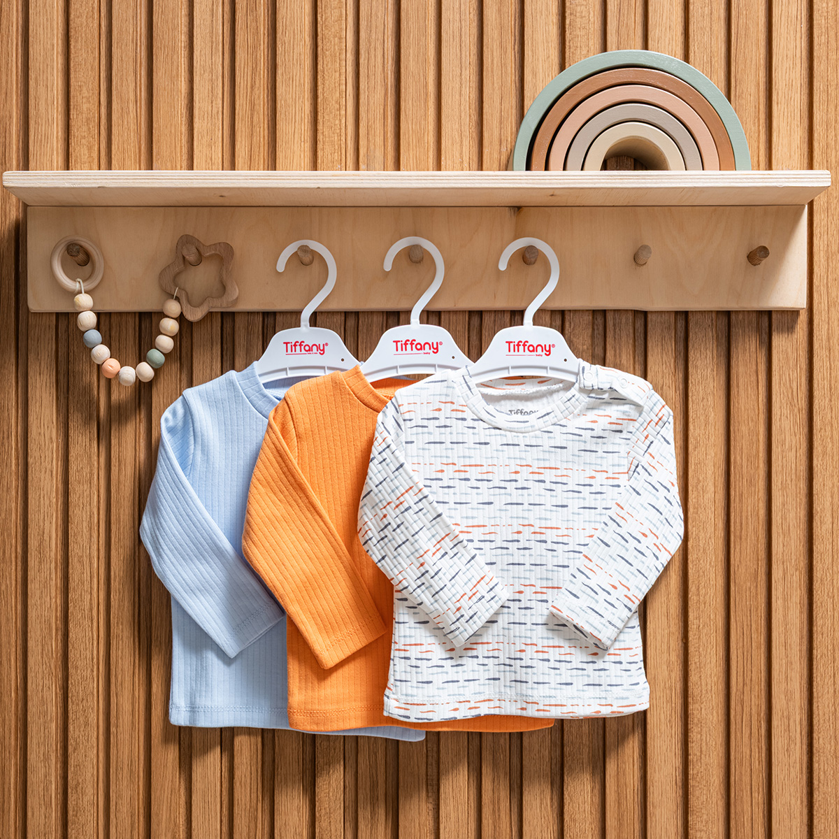 TİFFANY ERKEK 3-6-9-12-18-24 AY STRIPED 3LÜ SWEAT
