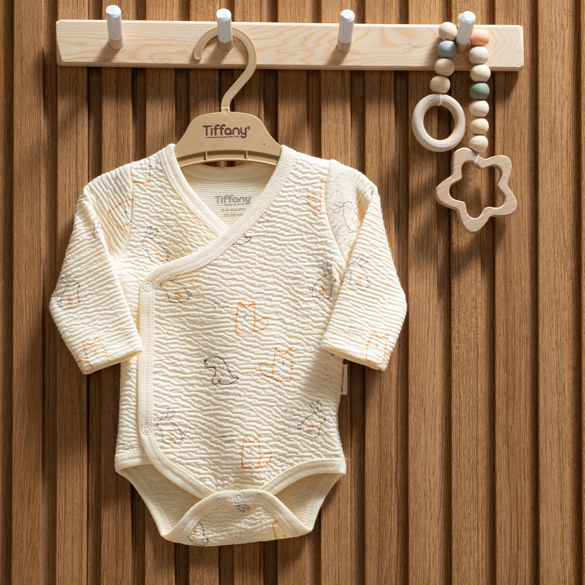 TİFFANY UNISEX 3-6-9-12 AY CATS AND DOGS BODY