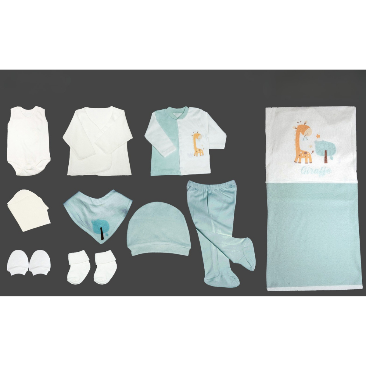 NENNY BABY UNISEX 0-3 AY ZÜRAFA BASKILI 10LU SET
