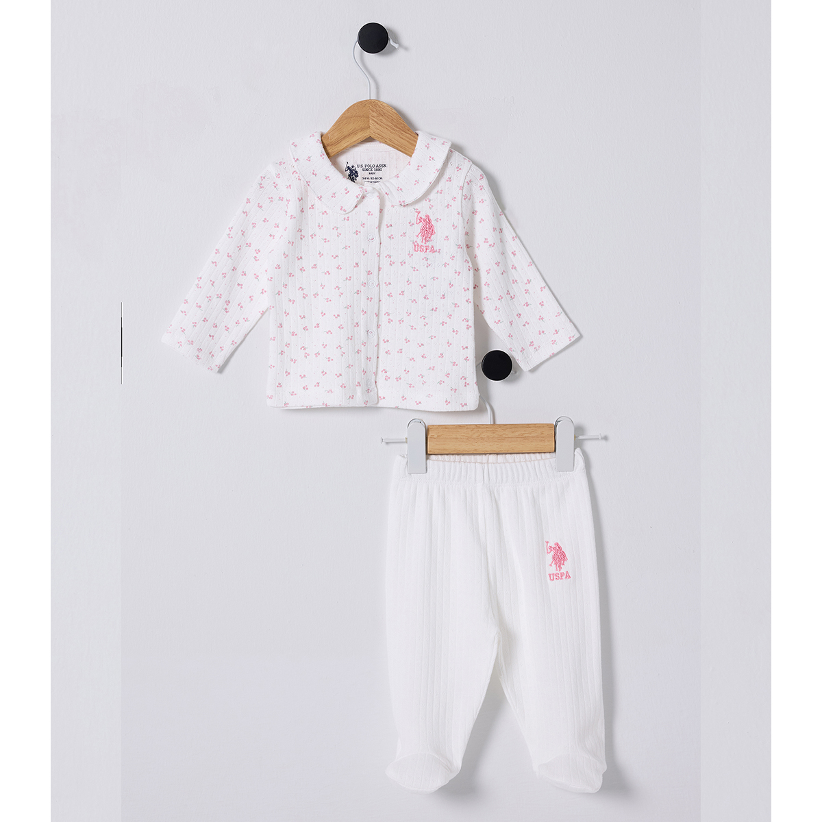 US POLO KIZ 0/3-3/6-6/9 AY 2Lİ TAKIM