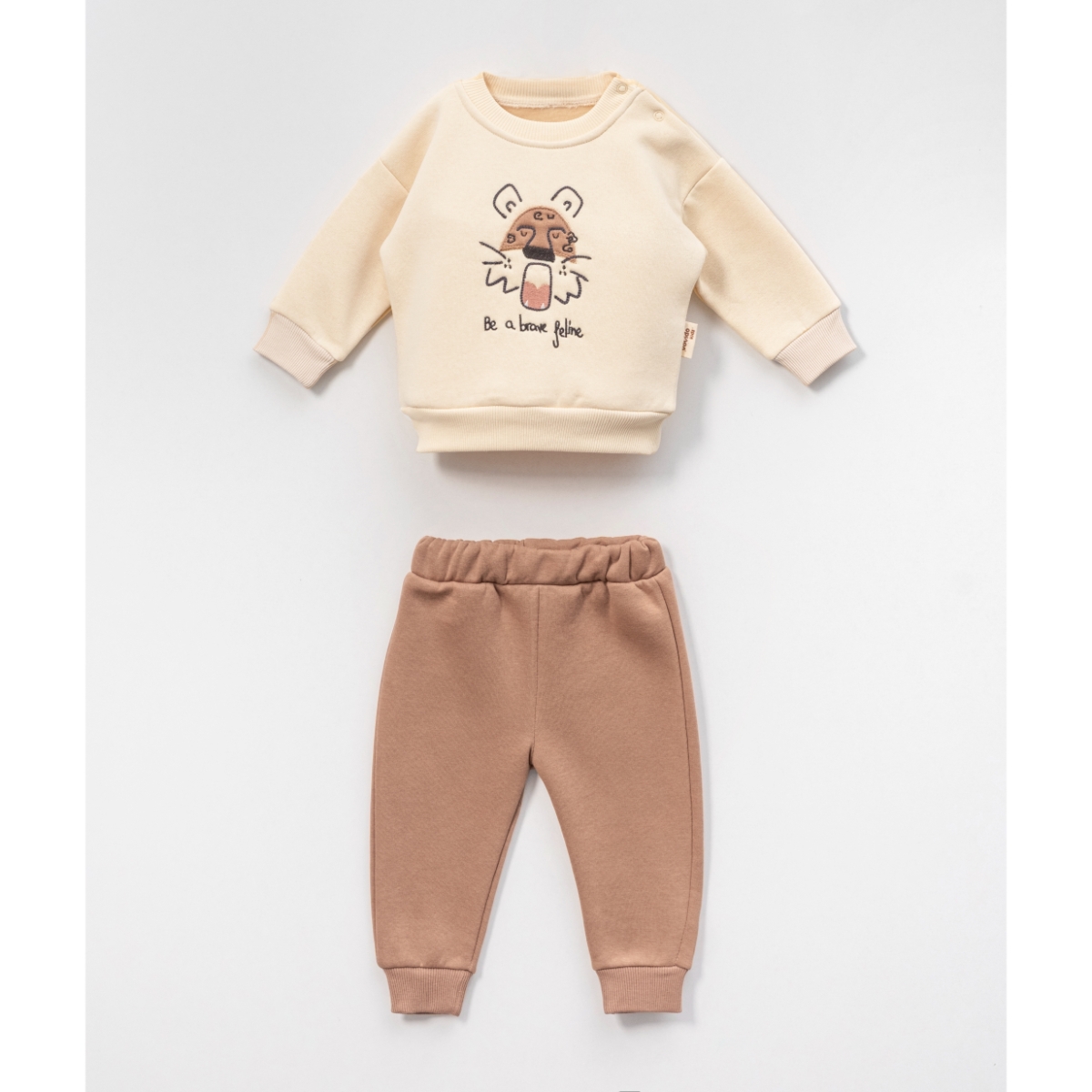 VOVİDO MEN'S 9-24 MONTHS 2-PIECE SUIT WITH TIGER EMBROIDERY