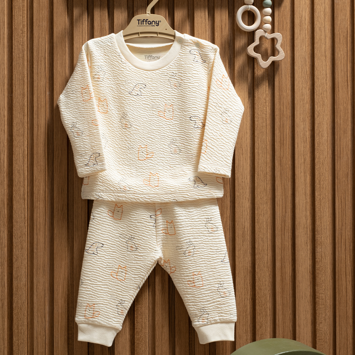 TİFFANY UNISEX 3-6-9-12-18-24 AY CATS DOGS TAKIM