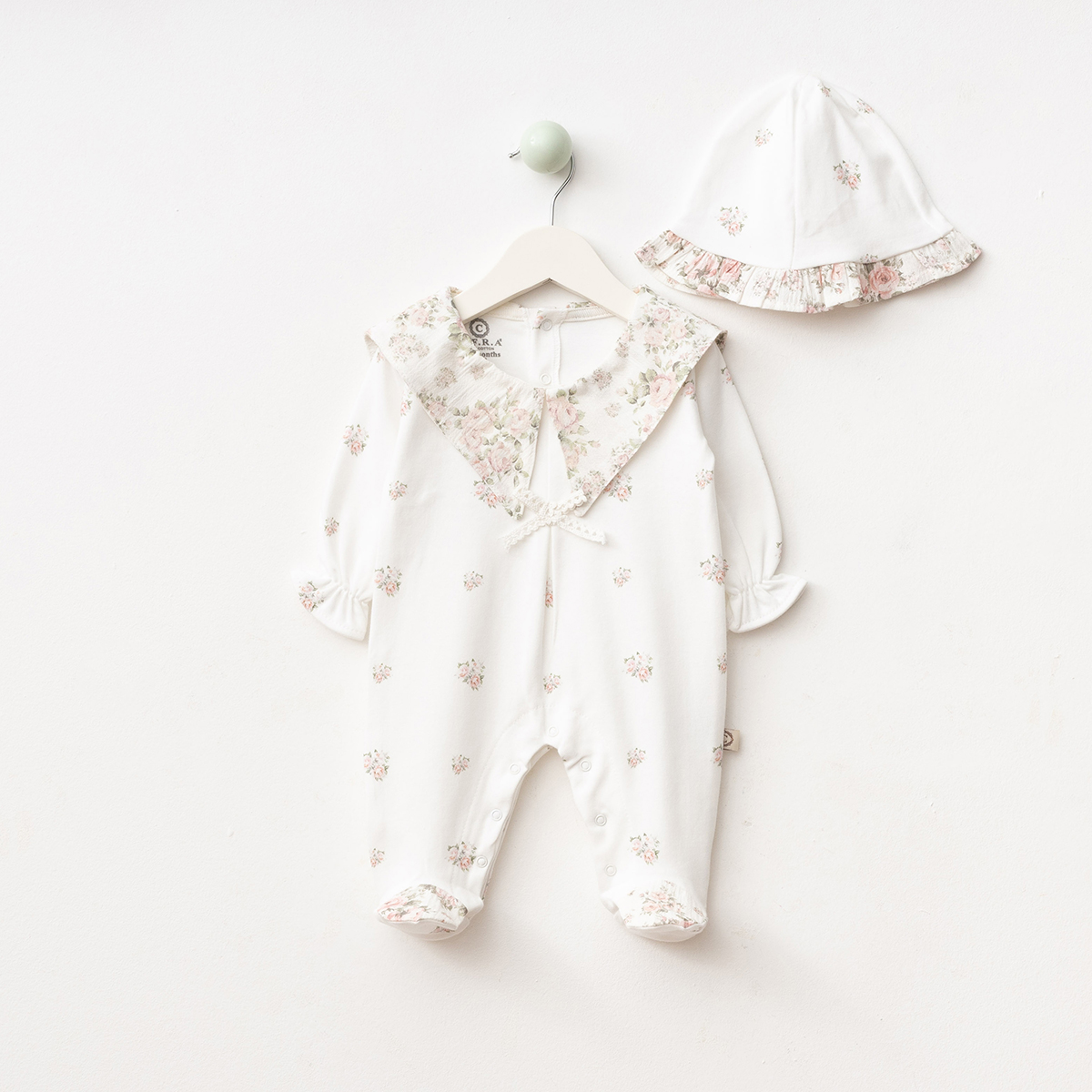 CFRA KIDS KIZ 0/3-0/3-3/6 AY ÇİÇEKLİ PENYE TULUM