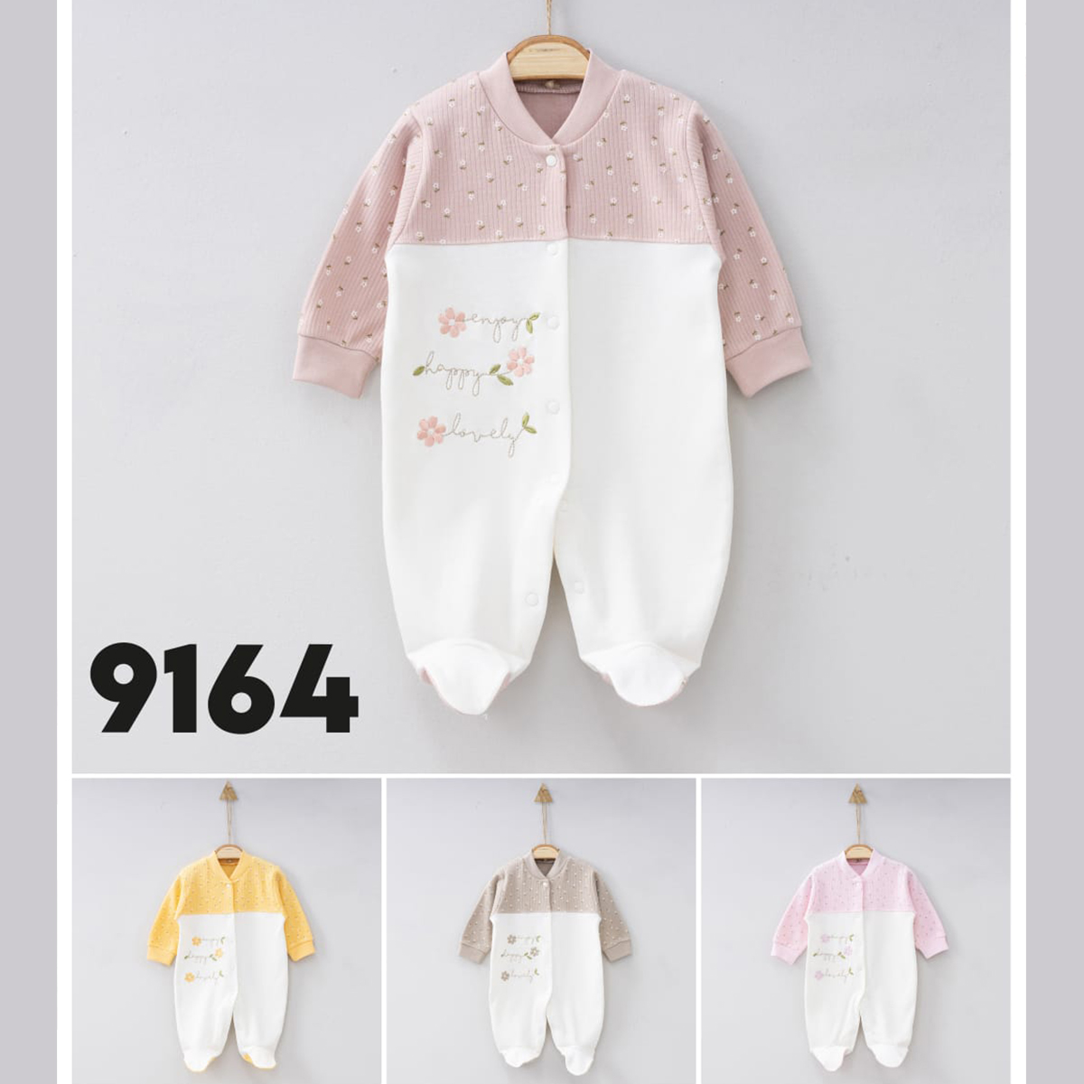 TONTON BEBE KIZ 3-6 AY ÇİÇEKLİ NAKIŞLI TULUM