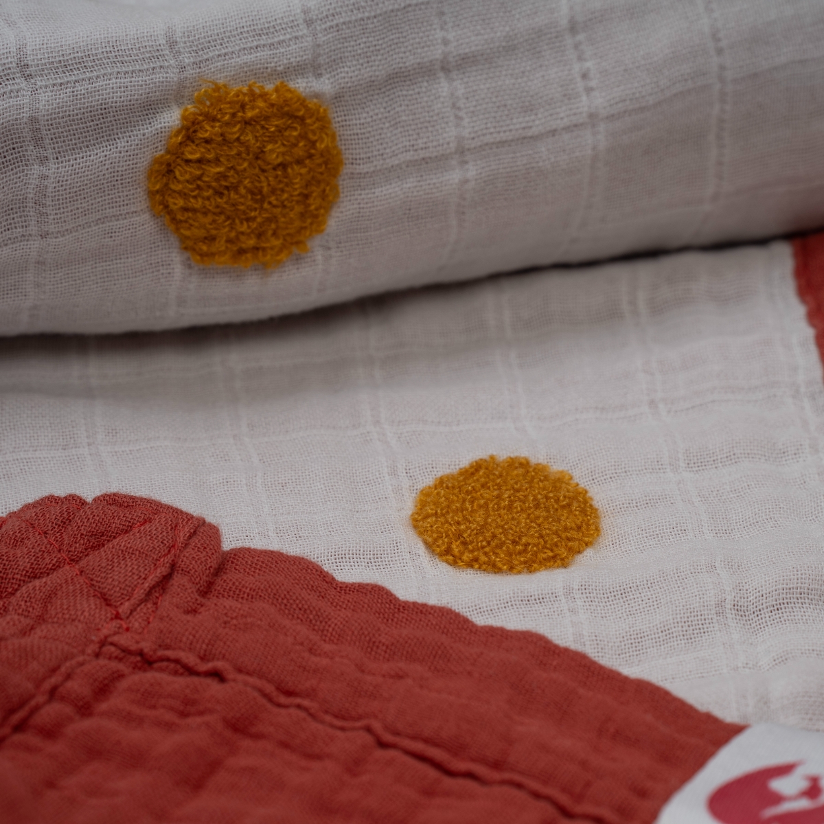 BEBEROTTİ 95*80 CM NAKIŞLI 4 KAT MÜSLİN BATTANİYE