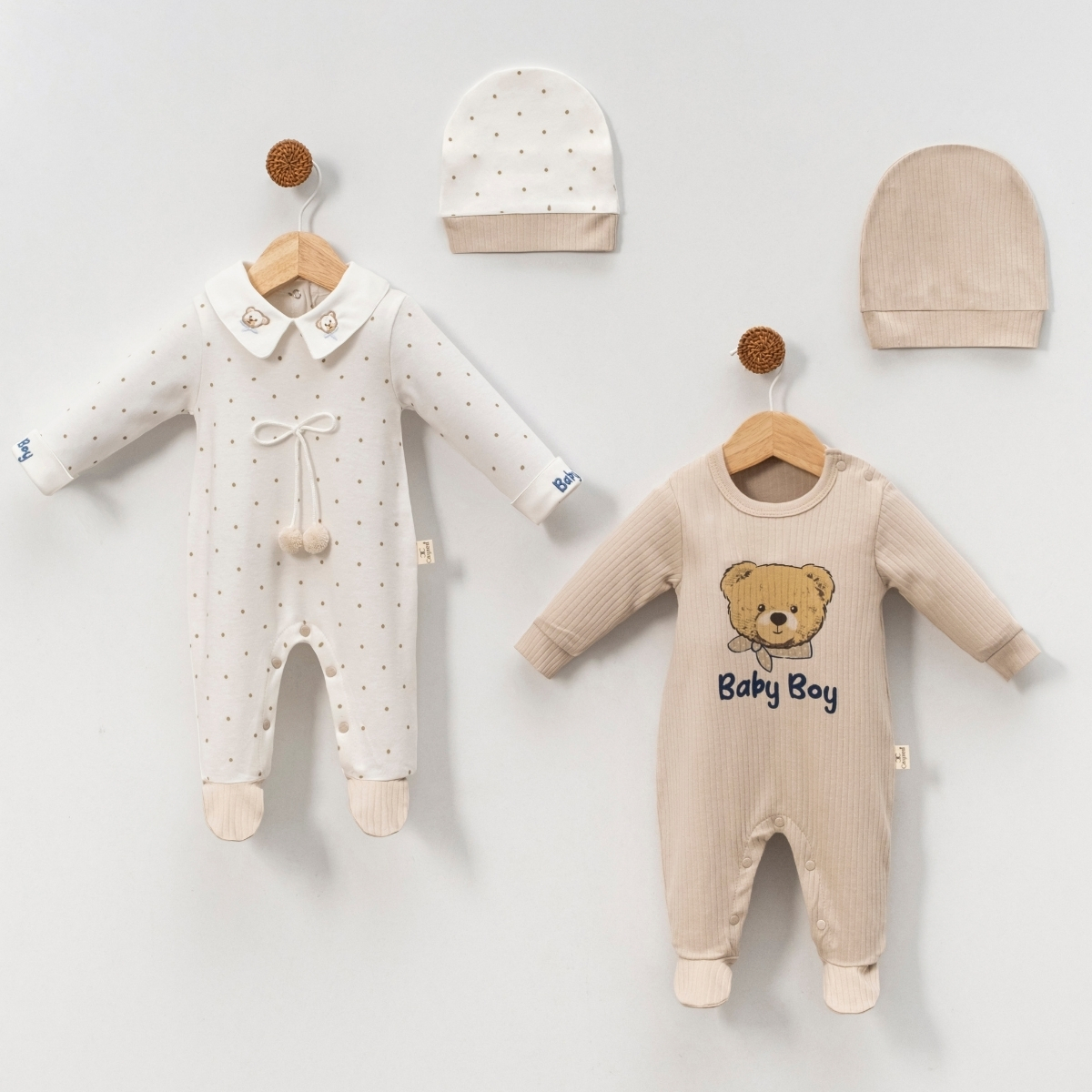 MİNİ CAYZEN ERKEK 0/3-3/6 AY BABY BOY 2Lİ TULUM