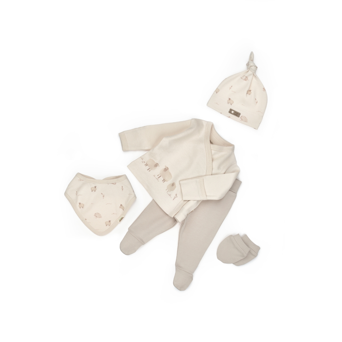 BABYCOSY ORGANIC UNISEX 0-3 AY LAMB 5Lİ SET