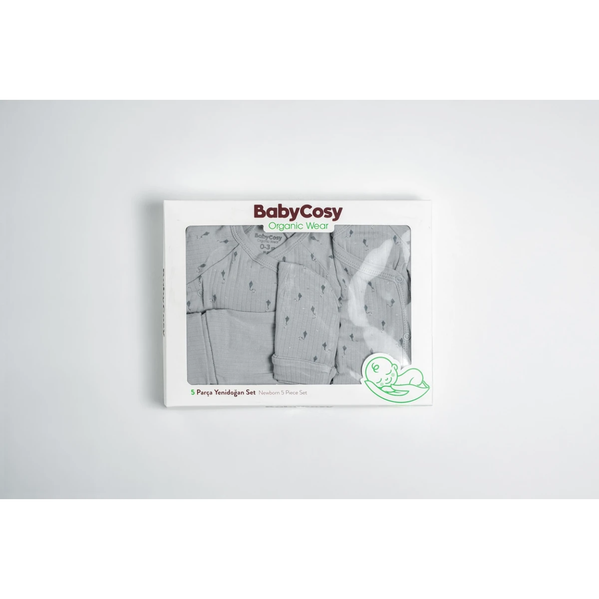 BABYCOSY ORGANIC ERKEK 0-3 AY 5Lİ SET