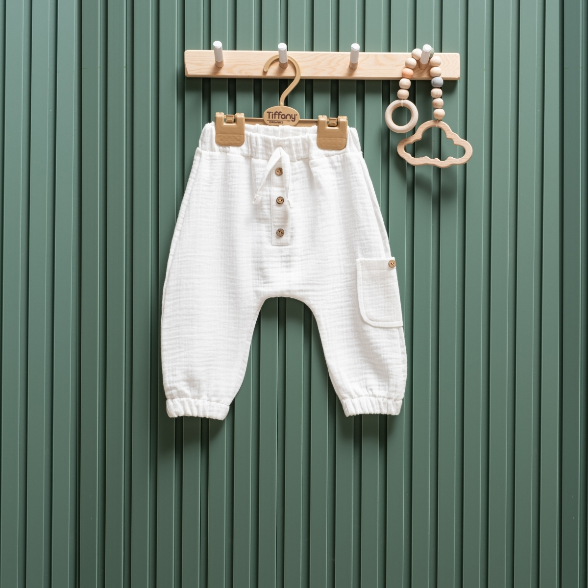 TİFFANY UNISEX 9-12-18-24-36 AY MÜSLİN TEK ALT