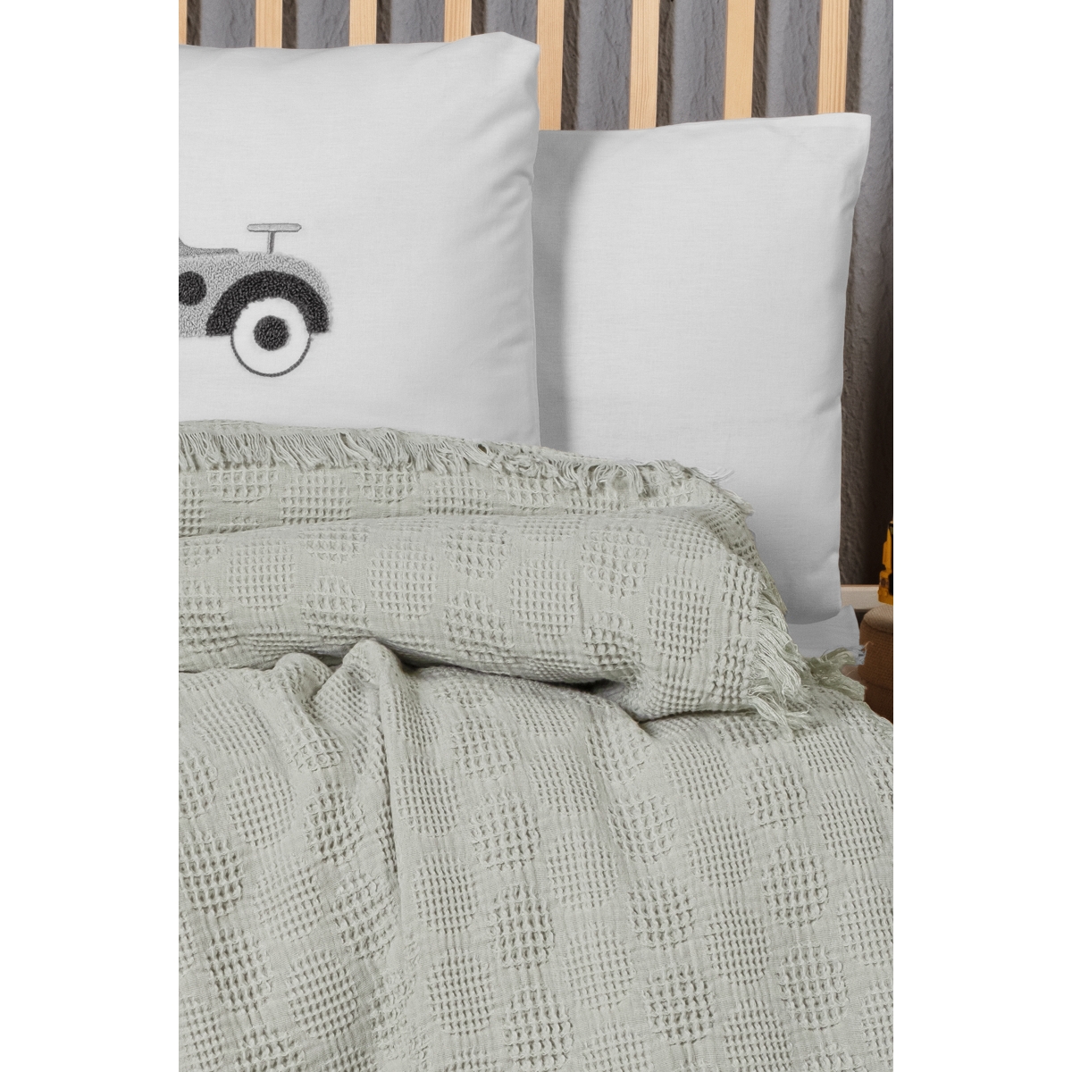 KANZ UNISEX WAFFLE MÜSLİN PİKE SETİ