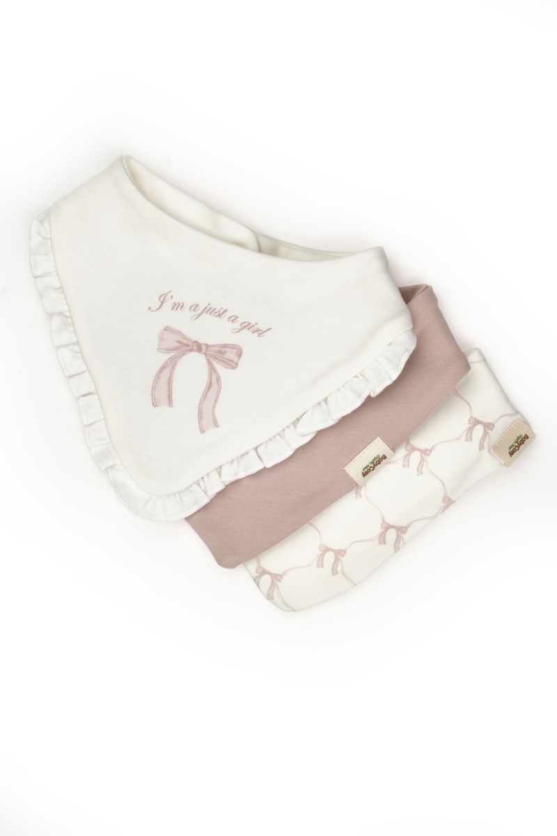 BABYCOSY ORGANIC KIZ 0-6 AY BOW 3LÜ FULAR