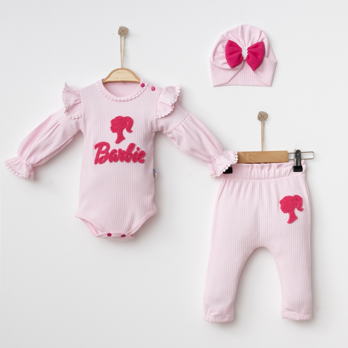 COŞAY BEBE KIZ 6-9-12 AY SÜZENELİ 3LÜ TAKIM