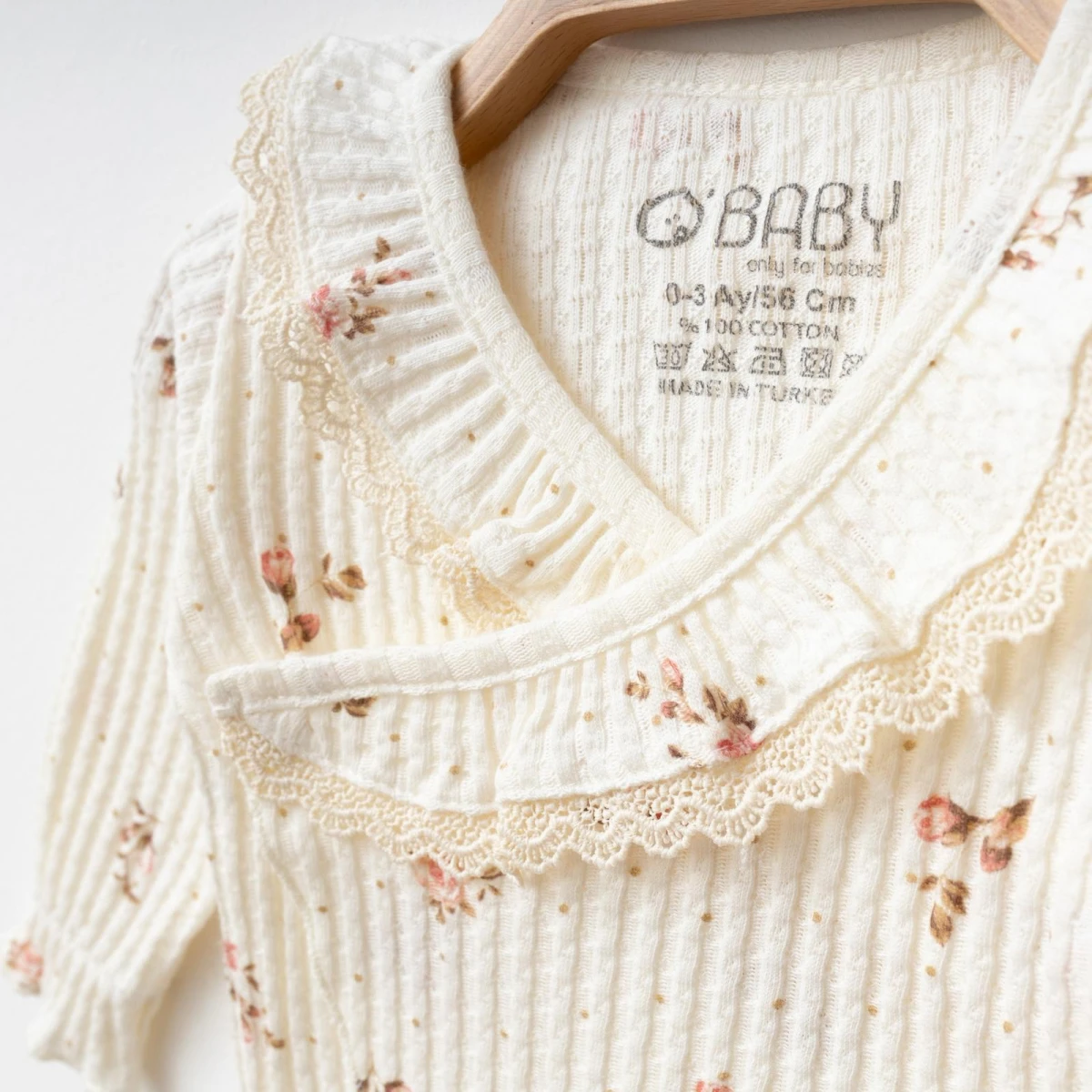 OBABY KIZ 0-3 AY DANTELLİ JAKARLI 5Lİ SET