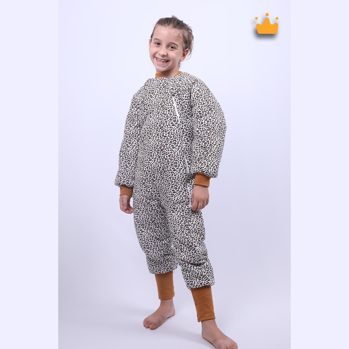 BEGİSA KIZ 2-3-4-5-6-7 YAŞ LEOPARLI UYKU TULUMU
