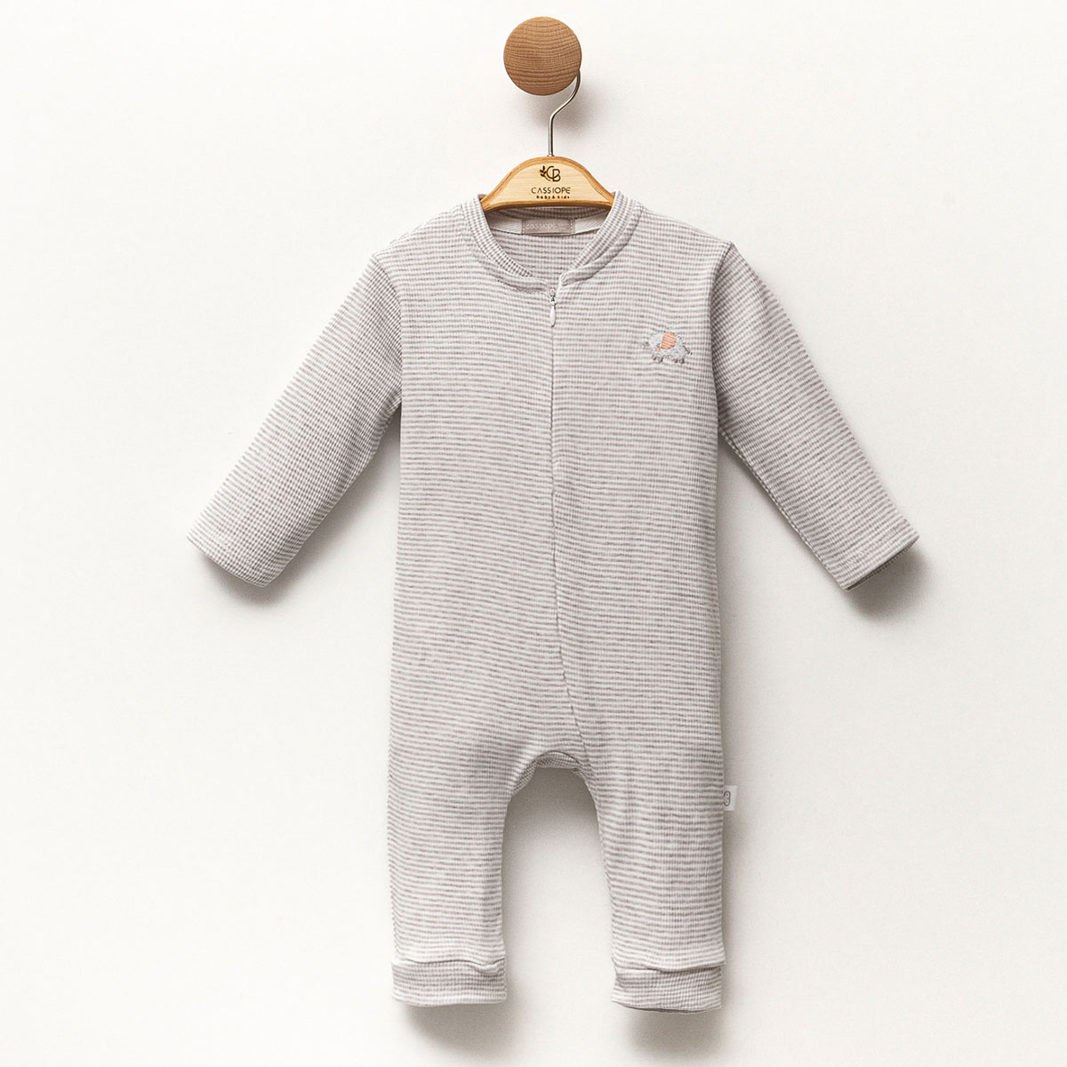 CASSİOPE UNISEX 3-6-9 AY NAKIŞLI WAFFLE TULUM