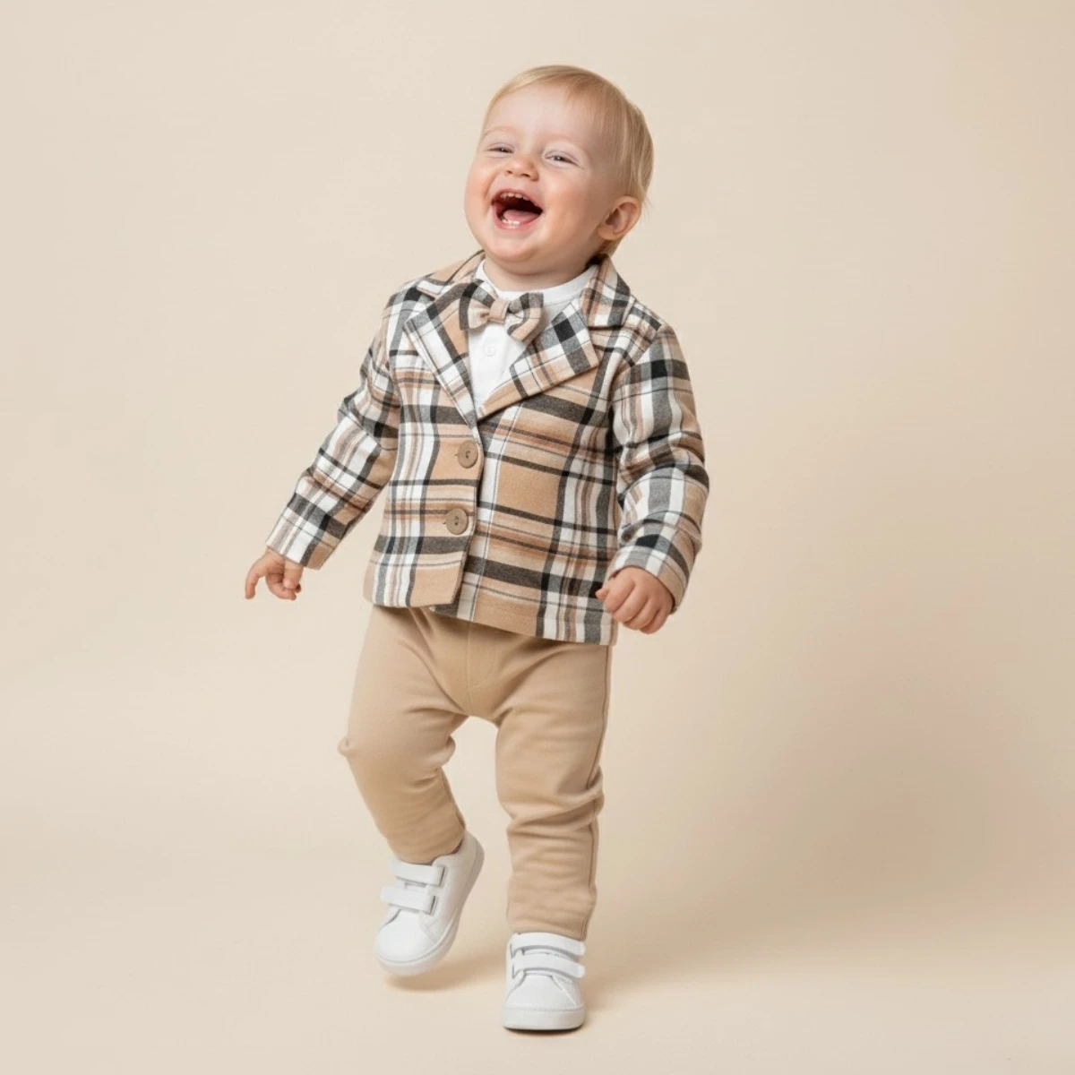 ÇAKAR BEBE ERKEK 6-9-12-18 AY EKOSE CEKETLİ TAKIM