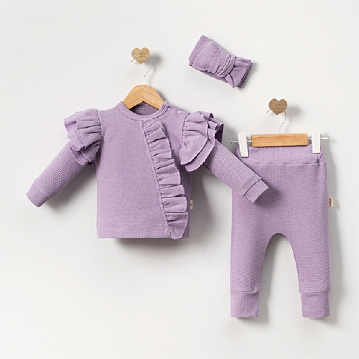 MİNİ CAYZEN KIZ 6-9-12 AY ORKİDE 3LÜ TAKIM