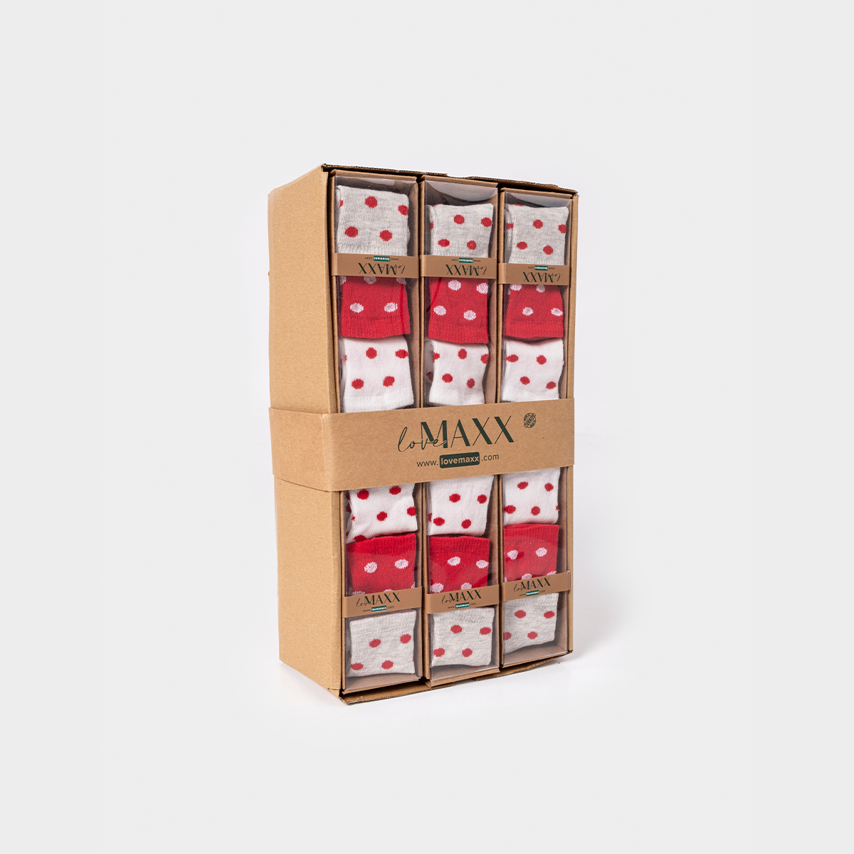 LOVEMAXX KIZ 0/3-3/6 AY 6LI ÇORAP 12Lİ KUTU
