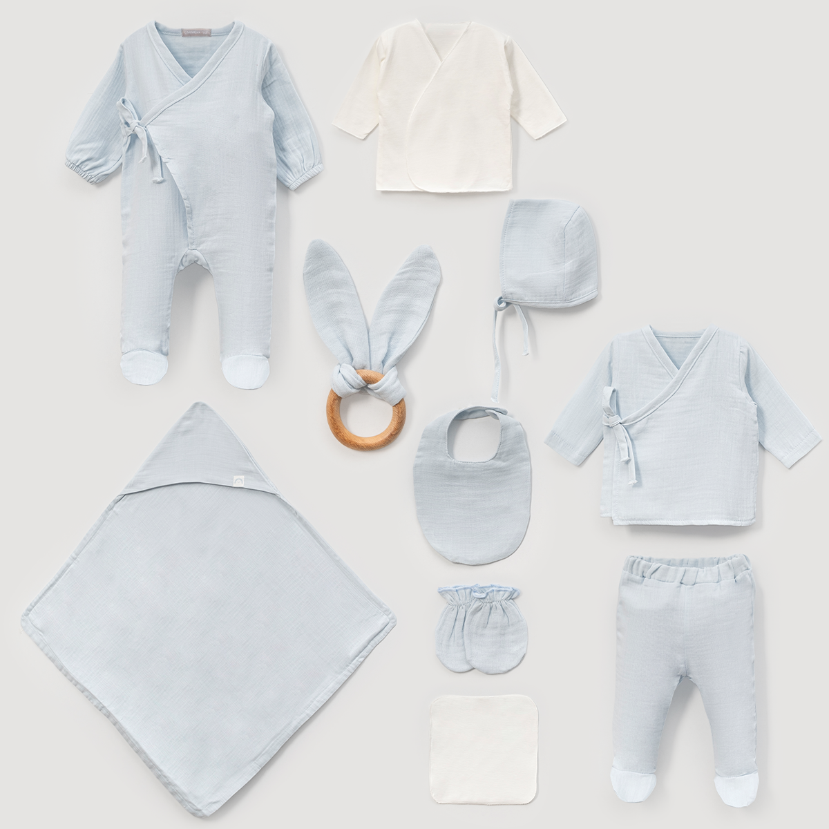 LOVEMAXX UNISEX 0-3 AY MÜSLİN 10LU SET