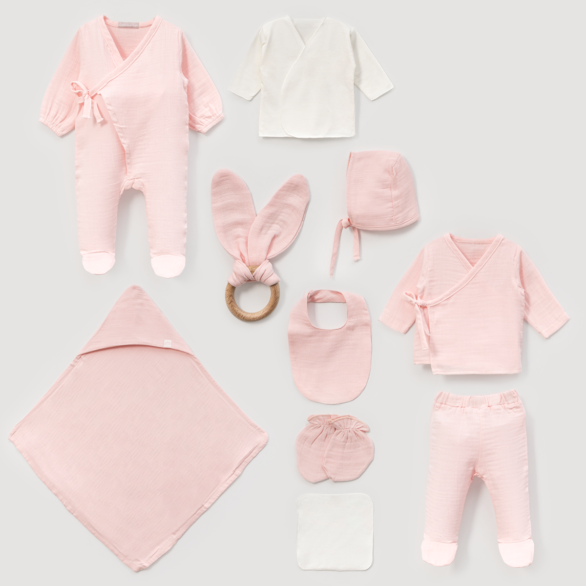 LOVEMAXX UNISEX 0-3 AY MÜSLİN 10LU SET