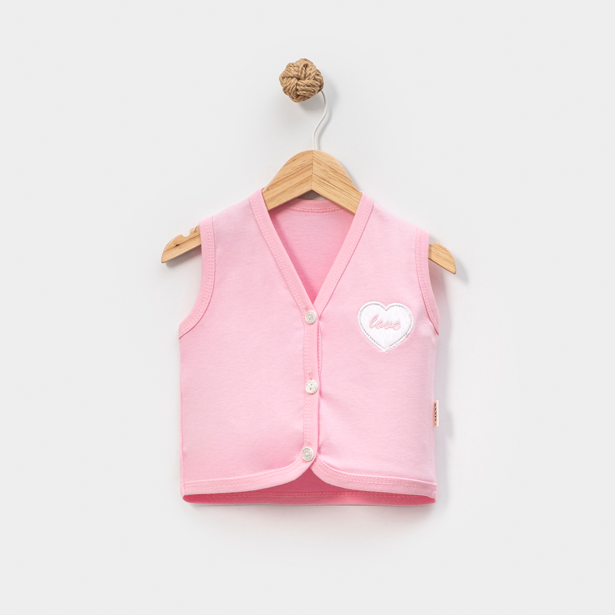 LOVEMAXX KIZ 6-24 AY KALPLİ NAKIŞLI YELEK 