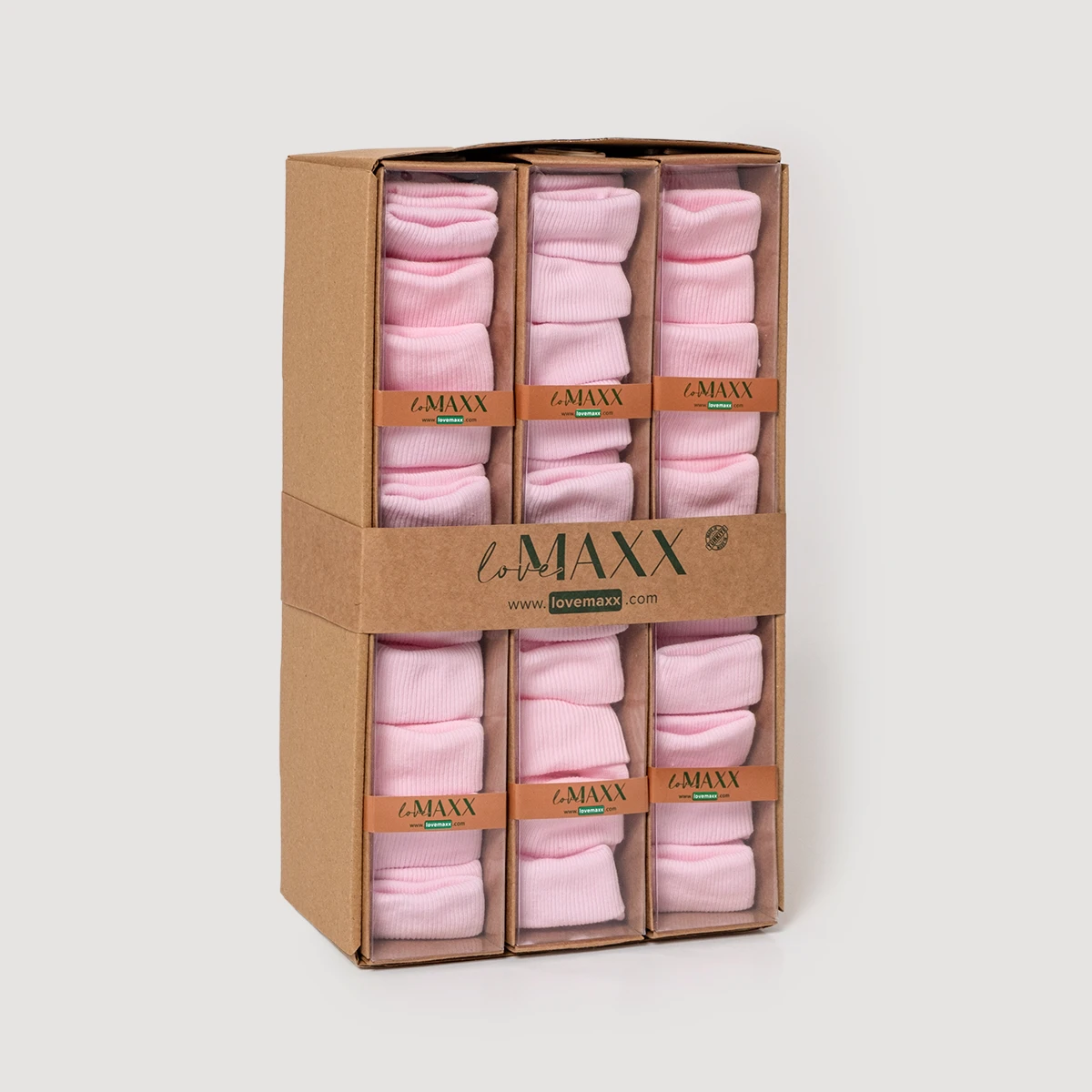 LOVEMAXX KIZ 0/3-3/6 AY 5Lİ ÇORAP 12Lİ KUTU