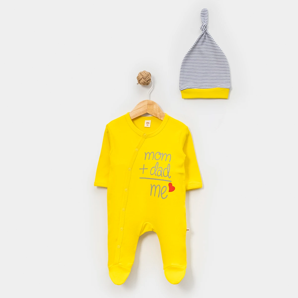 MİNİSSE UNISEX 3-6 AY MOM DAD FİTİLLİ 2Lİ TULUM