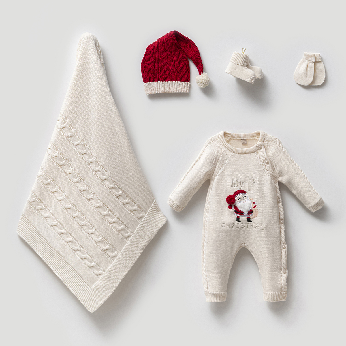 NİPPERLAND UNISEX 0-3 AY CHRİSTMAS 5Lİ SET
