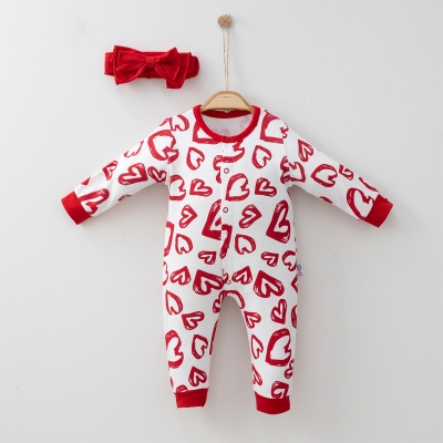 COŞAY BEBE KIZ 3-6-9 AY KALPLİ BANDANALI TULUM