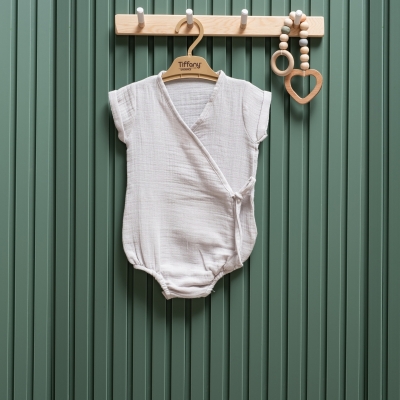 TİFFANY UNISEX 3-6-9-12 AY MÜSLİN KRUVAZE BODY