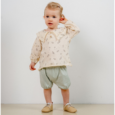 JOVİEL KIZ 9-12-18-24-36 AY ÇİÇEK BASKILI TAKIM